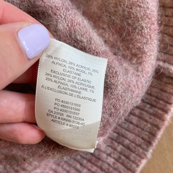 Aritzia Babaton Plutarch Sweater Soft Mauve Alpaca - Picture 7 of 10